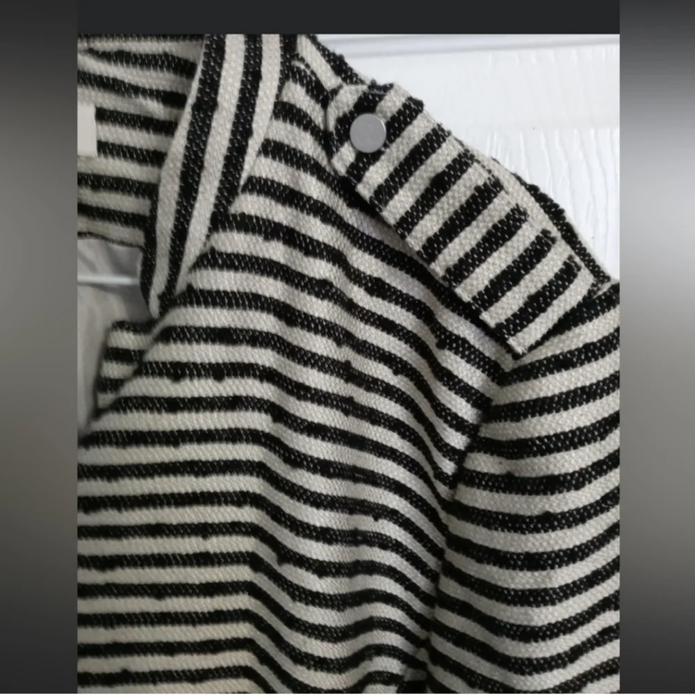 Loft Outlet Blazer Jacket Military Academia Mandarin Collar Stripes Size XL - Picture 5 of 9